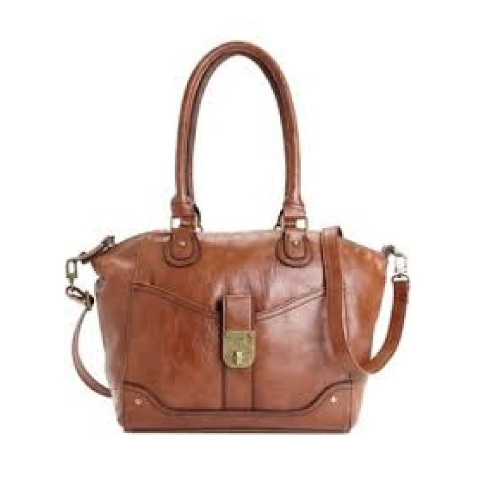 Style & co. Twistlock Satchel Whiskey(Brown)